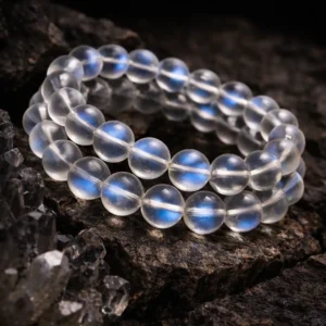 Moonstone crystal bracelet for Metal element intuition and emotional balance