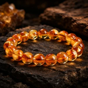 Citrine crystal bracelet for Earth element abundance and prosperity