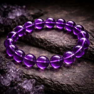 Amethyst crystal bracelet for spiritual wisdom and intuition