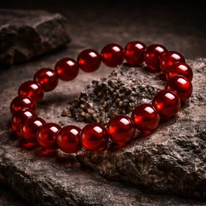 Red Garnet Bracelet – Fire Element Crystal for Passion & Love
