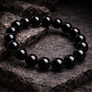 Obsidian bracelet for Water element protection and grounding
