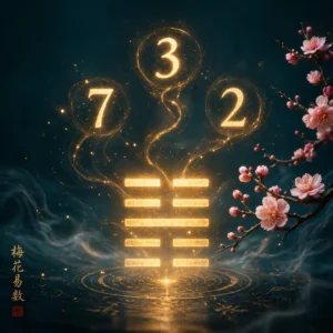 Plum blossom divination – three numbers and hexagram chart, mystical plum blossom branch